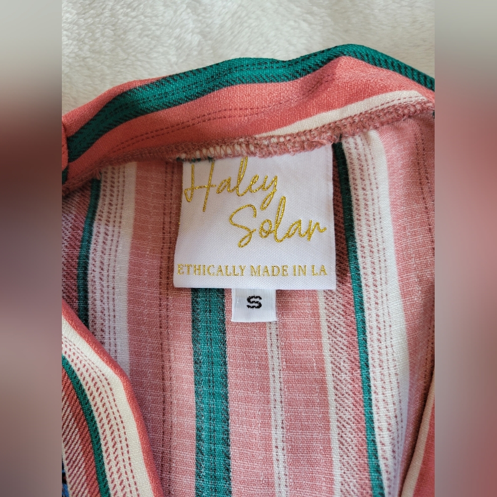 Haley Solar | NWOT Pretty Colorful Boho Chic Patchwork Midi Dress - Picture 4 of 14